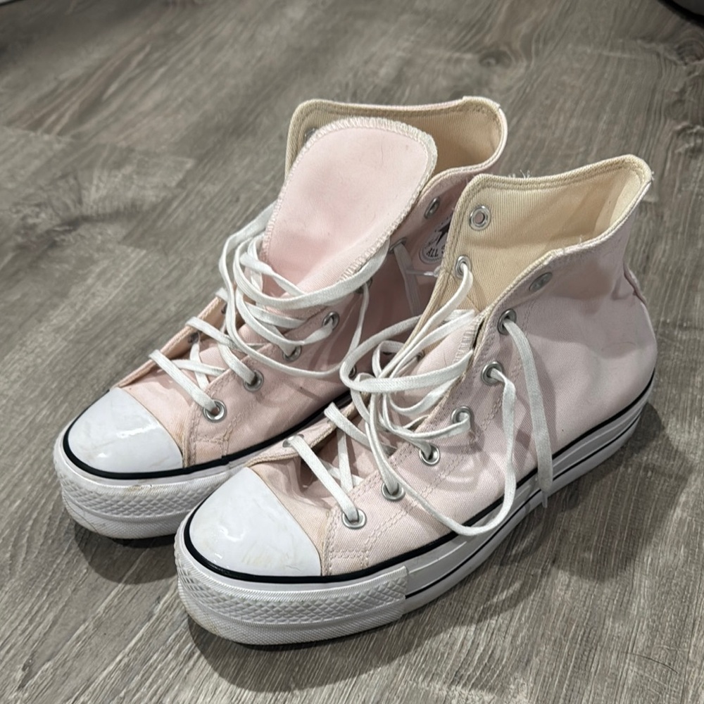 Converse Pink Canvas High-Top Sneakers